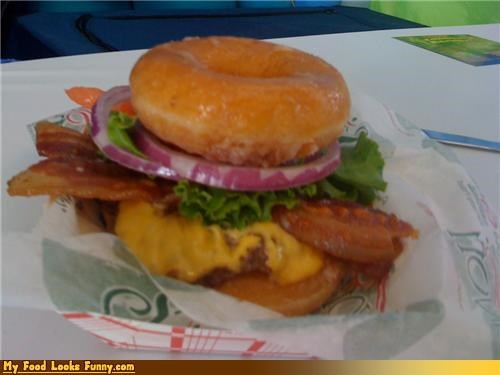 Funny Food Photos - Krispy Kreme Bacon Cheeseburger