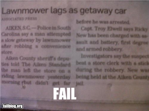 Getaway Fail