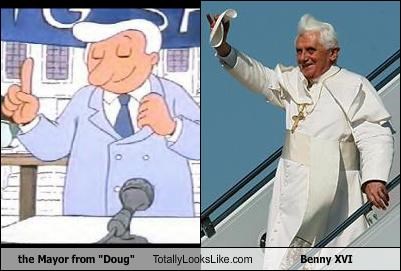 the Mayor from "Doug" Totally Looks Like Benny XVI