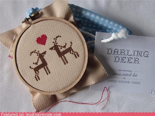 Darling Deer Cross-Stitch Kit