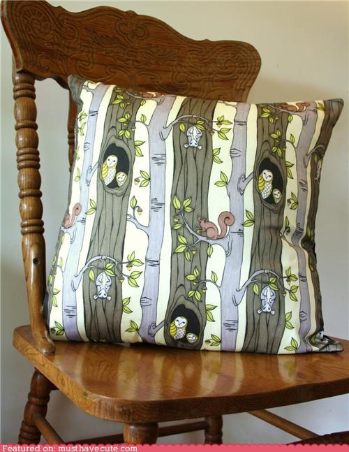 Woodland Creature Cushion Cover