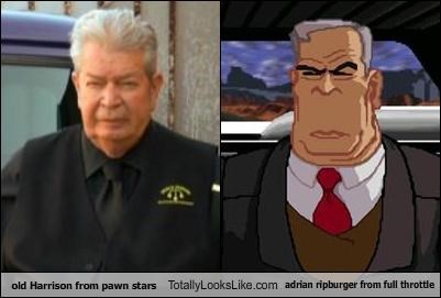 old Harrison from pawn stars Totally Looks Like adrian ripburger from full throttle