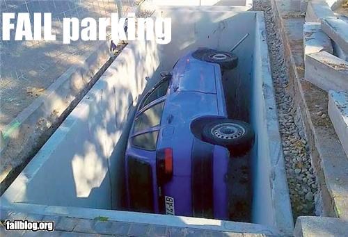 Waitress parking skills