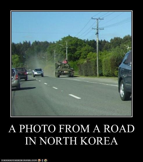 A PHOTO FROM A ROAD IN NORTH KOREA