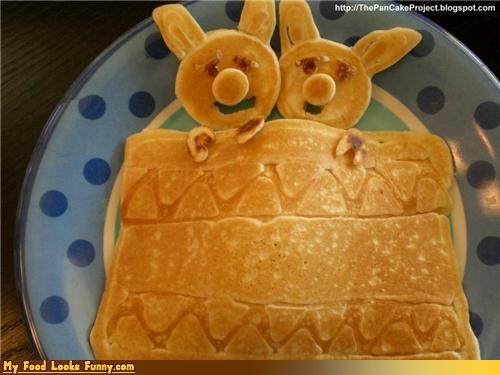 Funny Food Photos - Pigs in a Blanket Pancakes