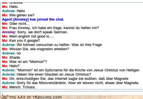 Trolling in German