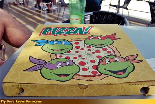 Funny Food Photos - TMNT Pizza Box