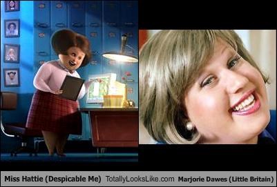 Miss Hattie (Despicable Me) Totally Looks Like Marjorie Dawes (Little Britain)