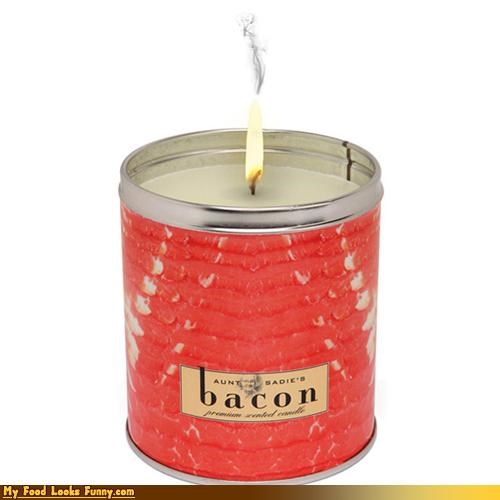 Funny Food Photos - Bacon Scented Candle