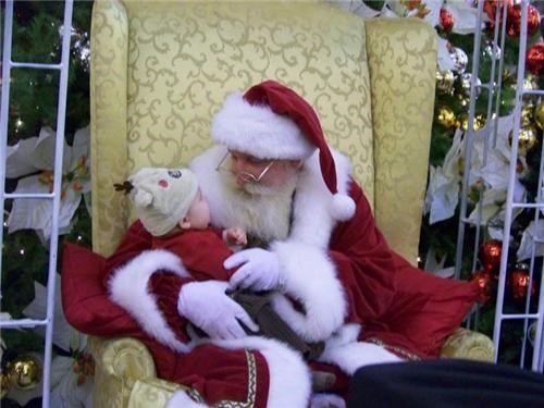 Give Santa A Kiss Kid!