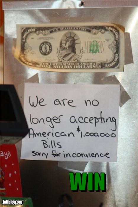 No Large Bills WIN