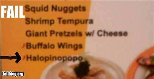 Jalapeno Popper on the menu FAIL.