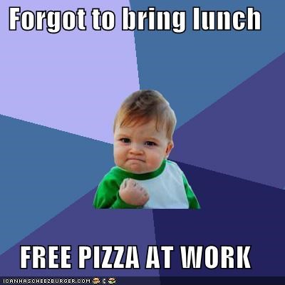 Success Kid: Forgot Lunch
