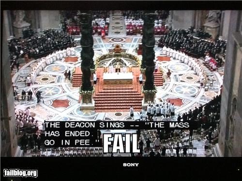 Christmas Mass Closed Caption FAIL
