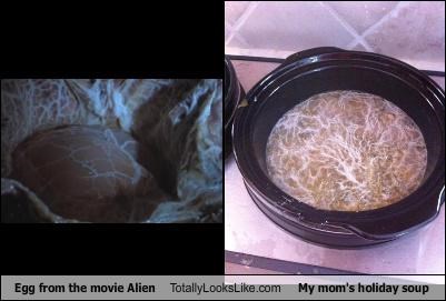Egg from the movie Alien Totally Looks Like My mom's holiday soup