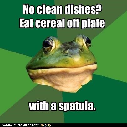 Foul Bachelor Frog: No Dishes