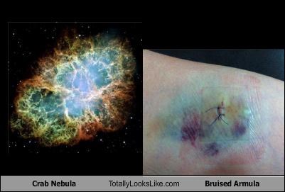Crab Nebula Totally Looks Like Bruised Armula