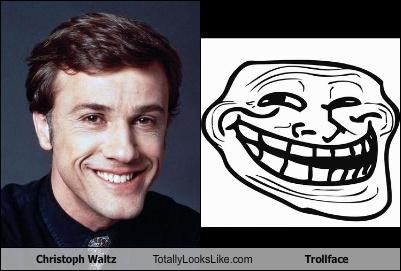 Christoph Waltz Totally Looks Like Trollface