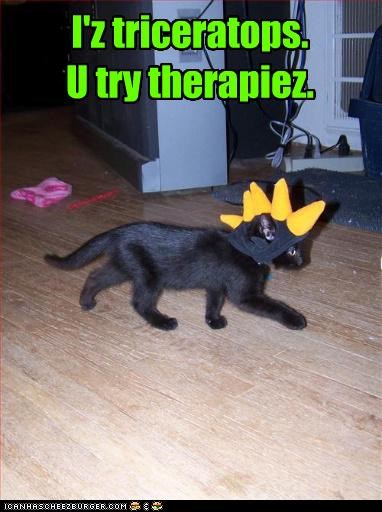I'z triceratops. U try therapiez.