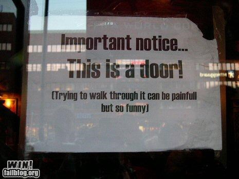 Door Sign WIN