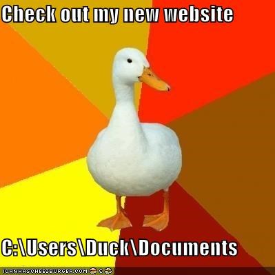 Technologically Impaired Duck: Interwebs?