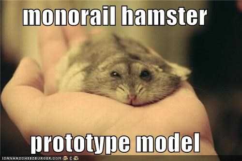 monorail hamster  prototype model