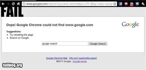 Google Chrome Fail