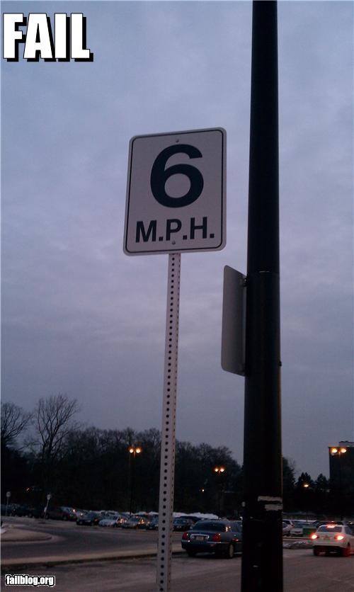 Oddly Specific Speed Sign