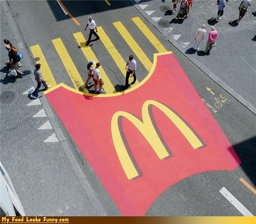 Funny Food Photos - McDonald's Fries Crosswalk