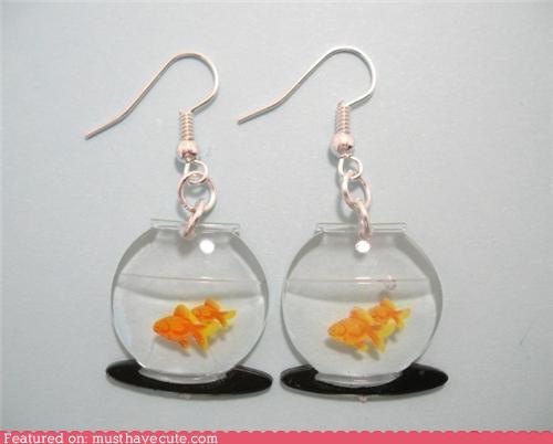 Goldfish Bowl Earrings