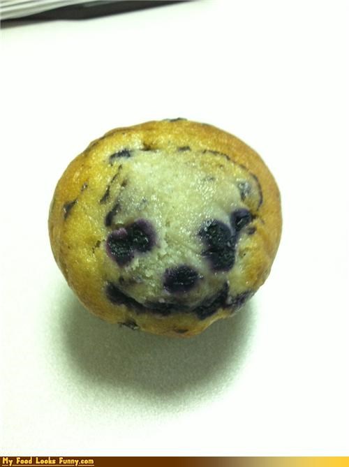 Funny Food Photos - Happy Blueberry Muffin