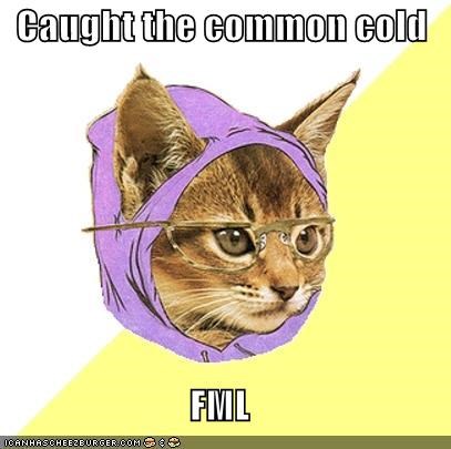 Hipster Kitty: Caught The Common Cold