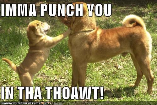 IMMA PUNCH YOU  IN THA THOAWT!