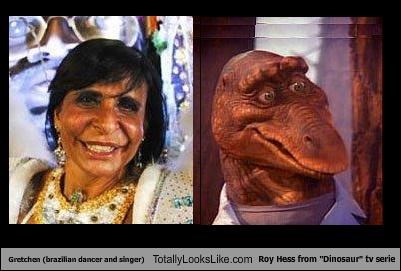 Gretchen (brazilian dancer and singer) Totally Looks Like Roy Hess from "Dinosaur" tv serie