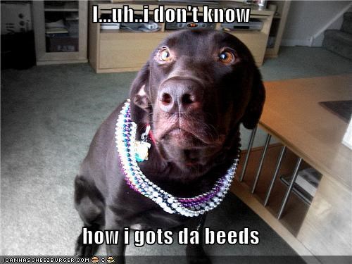 I...uh..i don't know  how i gots da beeds