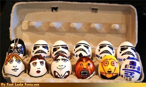 Funny Food Photos - Star Wars Eggshells