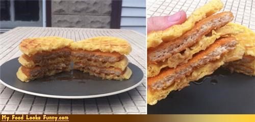 Funny Food Photos - Poor Man's Chicken and Waffles