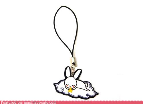 Sleepy Bunny Phone Charm