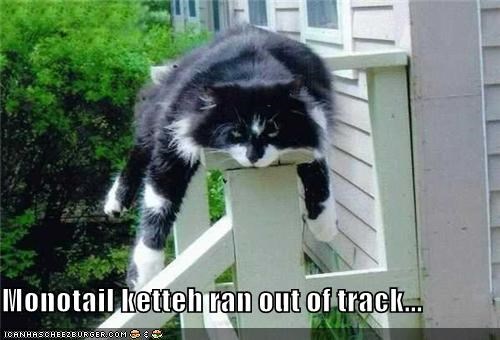 Monotail ketteh ran out of track...
