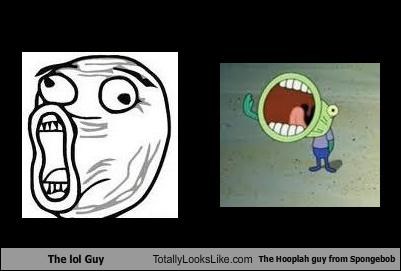 The lol Guy Totally Looks Like The Hooplah guy from Spongebob