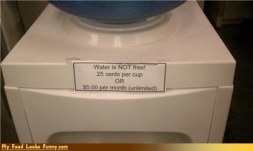 Funny Food Photos - Water Cooler Pay System