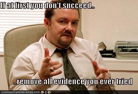 Do, Or Cover It Up Until There Is No Evidence Of Try