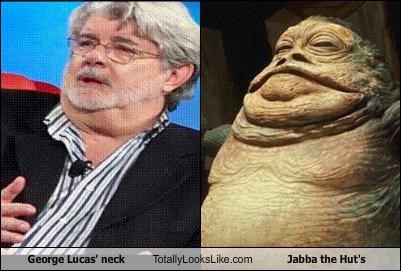 George Lucas' neck Totally Looks Like Jabba the Hut's