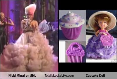 Nicki Minaj on SNL Totally Looks Like Cupcake Doll