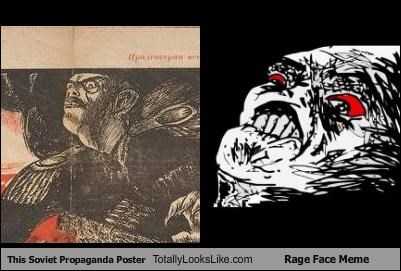 This Soviet Propaganda Poster Totally Looks Like Rage Face Meme