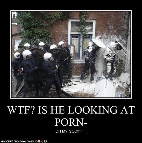 WTF? IS HE LOOKING AT PORN-