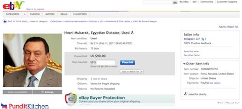 Hosni Mubarak for Sale on eBay 
