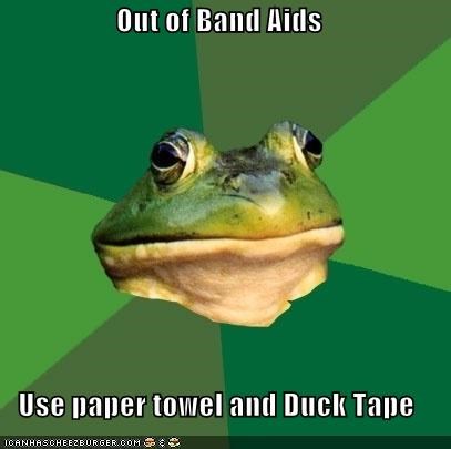 Foul Bachelor Frog: Band Aids