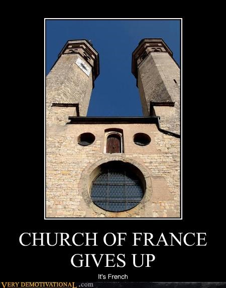 CHURCH OF FRANCE GIVES UP