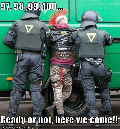 97, 98 ,99, 100...  Ready or not, here we come!!